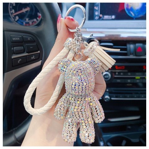 BRELOK DO KLUCZY XL KRYSZTAŁOWY MIŚ BEAR BRL262