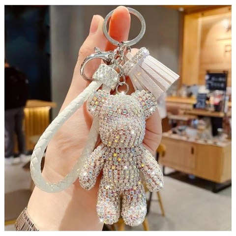 BRELOK DO KLUCZY XL KRYSZTAŁOWY MIŚ BEAR BRL262