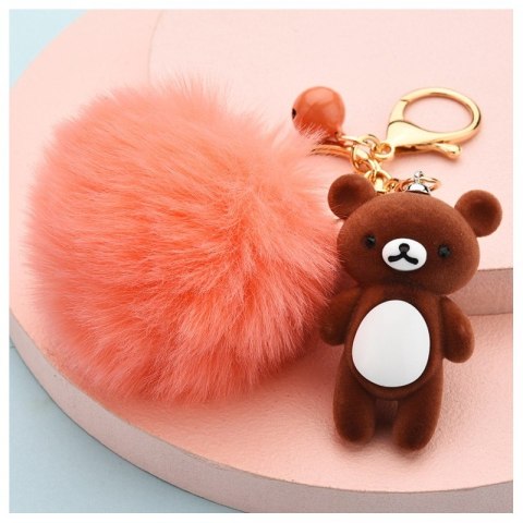 BRELOK DO KLUCZY MIŚ Z POMPONEM RUDY BRL164RUD