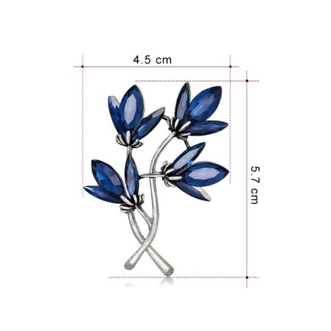BROSZKA OZDOBNA KRYSZTAŁOWA KWIATY BZ106