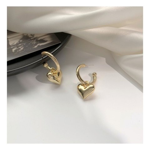 KOLCZYKI SZTYFTY SERCA WISZĄCE K1523