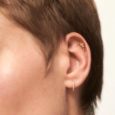 KOLCZYKI ZE STALI SZLACHETNEJ PLATEROWANEJ 14K ZŁOTEM KST3132