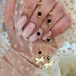 KOLCZYKI ZE STALI SZLACHETNEJ POZŁACANEJ 14K ZŁOTEM KST2924