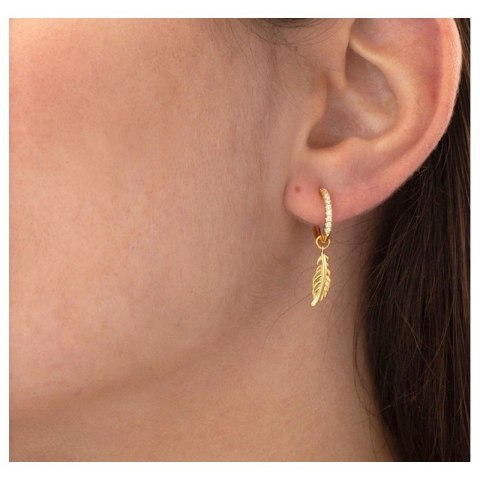 KOLCZYKI ZE STALI SZLACHETNEJ POZŁACANEJ ANGIELSKIE ZAPIĘCIE KST3036