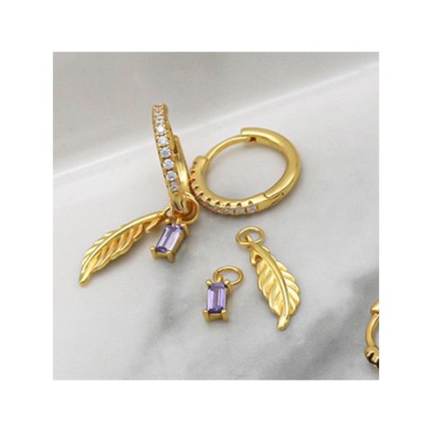 KOLCZYKI ZE STALI SZLACHETNEJ POZŁACANEJ ANGIELSKIE ZAPIĘCIE KST3036