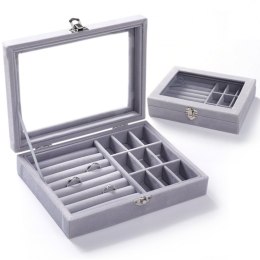 SZKATUŁKA NA BIŻUTERIĘ KUFEREK ORGANIZER PUDEŁKO PD132SZ