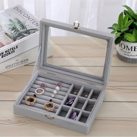 SZKATUŁKA NA BIŻUTERIĘ KUFEREK ORGANIZER PUDEŁKO PD132SZ