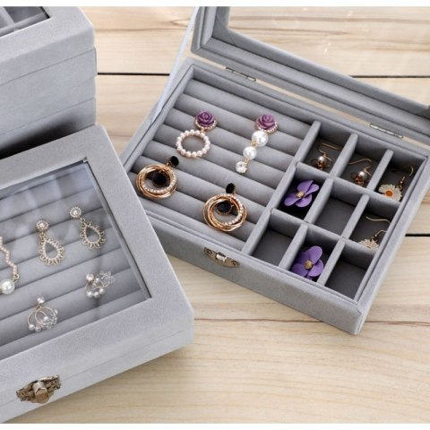 SZKATUŁKA NA BIŻUTERIĘ KUFEREK ORGANIZER PUDEŁKO PD132SZ