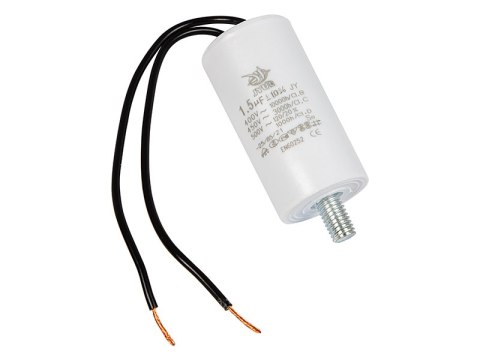 83-110# KONDENSATOR SILNIKOWY 1,5UF/450VAC Z PRZEWODAMI 83-110# KONDENSATOR SILNIKOWY 1,5UF/450VAC Z PRZEWODAMI