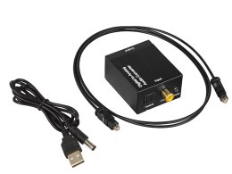 91-201# KONWERTER O PTYCZNY TOSLINK DAC NA 2xRCA