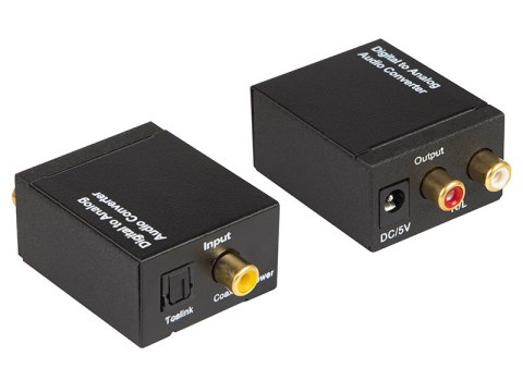 91-201# KONWERTER O PTYCZNY TOSLINK DAC NA 2xRCA 91-201# KONWERTER O PTYCZNY TOSLINK DAC NA 2xRCA