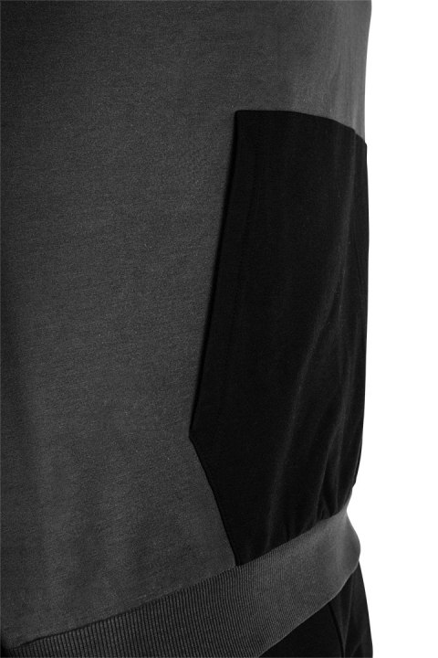BLUZA COMFORT, SZARO-CZARNA, ROZMIAR S BLUZA COMFORT, SZARO-CZARNA, ROZMIAR S