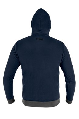 BLUZA ROZ PINANA Z KA PTUREM COMFORT, GRANATOWA, ROZMIAR XXL