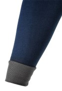 BLUZA ROZ PINANA Z KA PTUREM COMFORT, GRANATOWA, ROZMIAR M