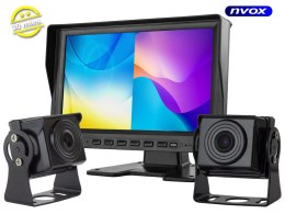 MONITOR SAMOCHODOWY LCD 9CALI AHD 4 PIN Z FUNKCJĄ REJESTRATORA 12V 24V ORAZ 2 KAMERY AHD