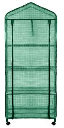 SZKLARNIA 69 x 49 x 160 CM, FOLIA PE, METALOWA KONSTRUKCJA, KÓŁKA