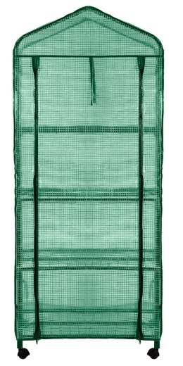SZKLARNIA 69 x 49 x 160 CM, FOLIA PE, METALOWA KONSTRUKCJA, KÓŁKA