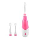 SZCZOTECZKA SONICZNA DLA DZIECI SEAGO, KOLOR RÓŻOWY, 1xAAA 1,5V (BRAK W ZESTAWIE), 4 KOŃCÓWKI, SG-902 PINK