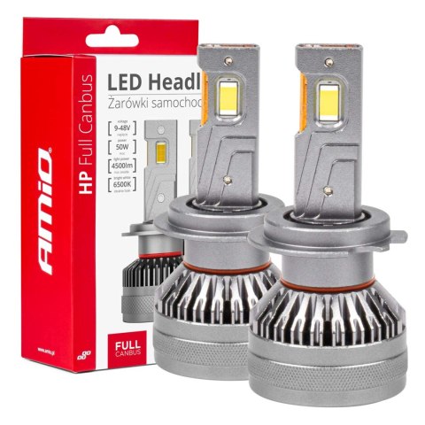 ŻARÓWKI SAMOCHODOWE LED SERIA H P FULL CANBUS H7/H18 6500K AMIO-03674