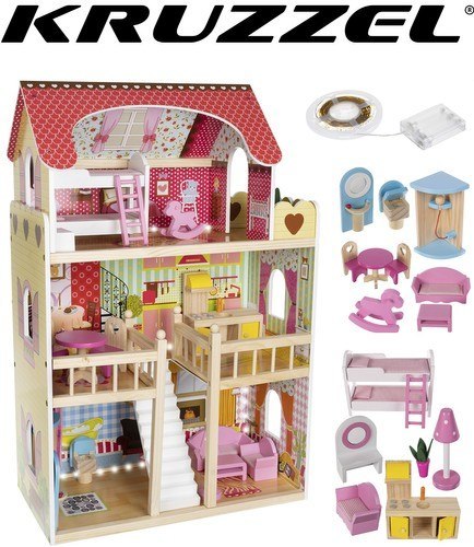 DOMEK DREWNIANY DLA LALEK - WILLA D11252 DOMEK DREWNIANY DLA LALEK - WILLA D11252