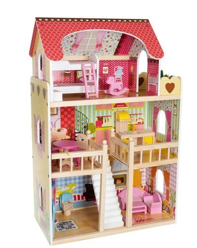 DOMEK DREWNIANY DLA LALEK - WILLA D11252 DOMEK DREWNIANY DLA LALEK - WILLA D11252