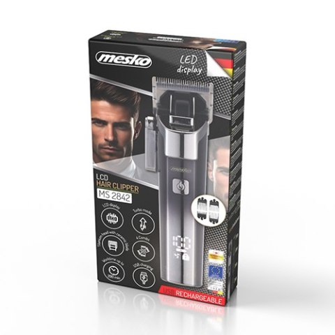 MS 2842 STRZYŻARKA DO WŁOSÓW Z WYŚWIETLACZEM LCD - USB-C MS 2842 STRZYŻARKA DO WŁOSÓW Z WYŚWIETLACZEM LCD - USB-C