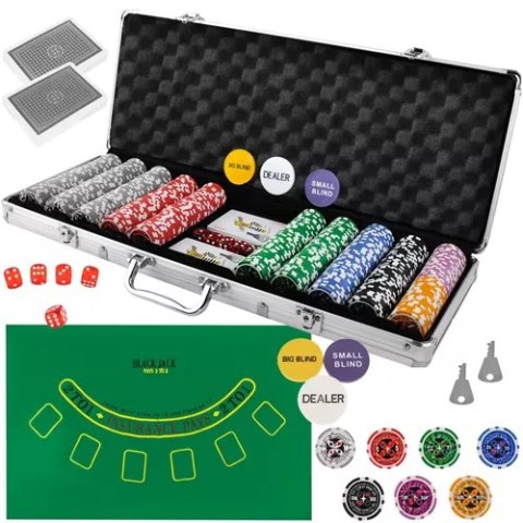 POKER - ZESTAW 500 ŻETONÓW W WALIZCE HQ 23529 POKER - ZESTAW 500 ŻETONÓW W WALIZCE HQ 23529
