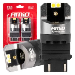 ŻARÓWKI LED CANBUS  PRO SERIES 3157  P27/7W 4x3030 SMD WHITE 12/24V AMIO-03588
