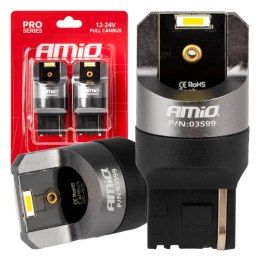 ŻARÓWKI LED FULL CANBUS W21W 2SMD 7440 WHITE AMIO-03599