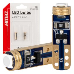 ŻARÓWKI LED STANDARD GREEN ZIELONE W1W T5 12V 3030 1LED H P AMIO-03729