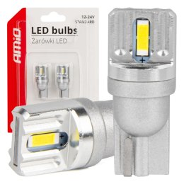ŻARÓWKI LED STANDARD T10 W5W 2x1860 SMD WHITE 12V 24V AMIO-03719