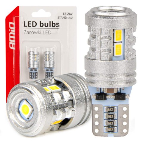 ŻARÓWKI LED STANDARD T10 W5W 6x3020 + 1x3030 SMD WHITE 12V 24V AMIO-03718 ŻARÓWKI LED STANDARD T10 W5W 6x3020 + 1x3030 SMD WHITE 12V 24V AMIO-03718