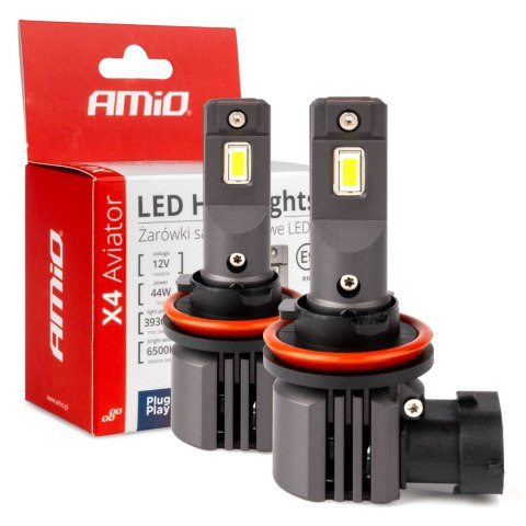 ŻARÓWKI SAMOCHODOWE LED SERIA x4 AVIATOR H8 H9 H11 H16 6500K CANBUS AMIO-03765 ŻARÓWKI SAMOCHODOWE LED SERIA x4 AVIATOR H8 H9 H11 H16 6500K CANBUS AMIO-03765