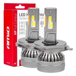 ŻARÓWKI SAMOCHODOWE LED SERIA H P FULL CANBUS H4/H19 12V 24V 6500K AMIO-03673