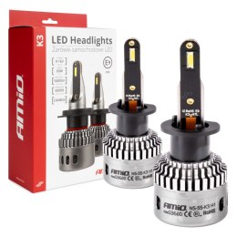 ŻARÓWKI SAMOCHODOWE LED SERIA K3 H1 12V 6000K CANBUS AMIO-03680