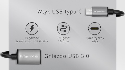 ADA PTER GNIAZDO USB 3.0 A - WTYK USB TY PU C OTG KRUGER&MATZ BASIC ADA PTER GNIAZDO USB 3.0 A - WTYK USB TY PU C OTG KRUGER&MATZ BASIC