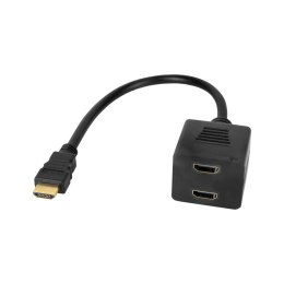 ADA PTER WTYK HDMI - 2x GNIAZDO HDMI 20 CM