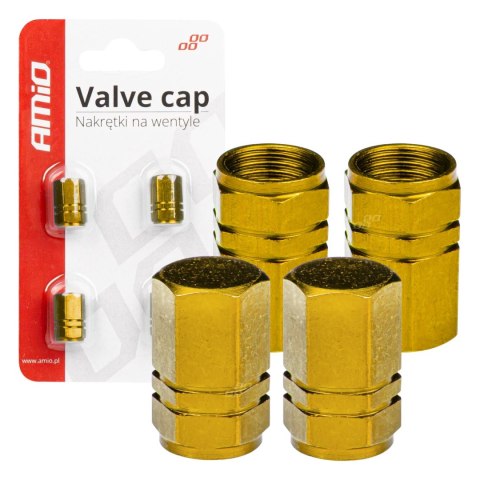 ALUMINIOWE NAKRĘTKI NA WENTYLE KA PTURKI ŻÓŁTE 4 SZT AMIO-03633 ALUMINIOWE NAKRĘTKI NA WENTYLE KA PTURKI ŻÓŁTE 4 SZT AMIO-03633