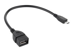 KABEL USB GNIAZDO A - WTYK MICRO USB 15CM OTG