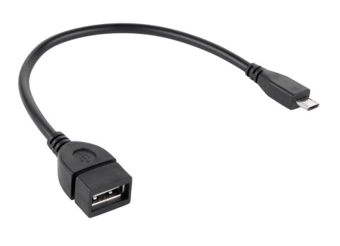 KABEL USB GNIAZDO A - WTYK MICRO USB 15CM OTG