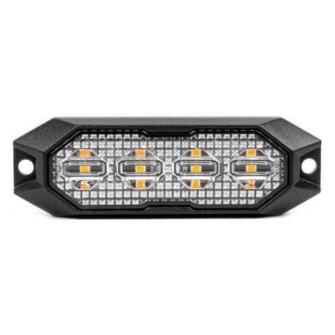 LAM PA BŁYSKOWA OSTRZEGAWCZA PŁASKA 4x3W LED R65 R10 12V 24V AMIO-03929 LAM PA BŁYSKOWA OSTRZEGAWCZA PŁASKA 4x3W LED R65 R10 12V 24V AMIO-03929