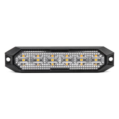 LAM PA BŁYSKOWA OSTRZEGAWCZA PŁASKA 6x3W LED R65 R10 12V 24V AMIO-03930 LAM PA BŁYSKOWA OSTRZEGAWCZA PŁASKA 6x3W LED R65 R10 12V 24V AMIO-03930