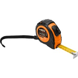 MIARA ZWIJANA STALOWA 3 M x 16 MM, AUTO BLOKADA, DWA  PRZYCISKI STO P