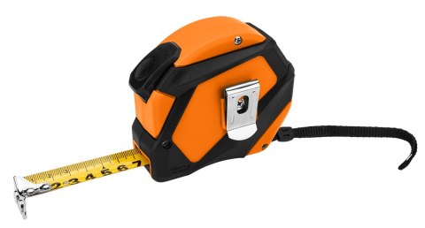 MIARA ZWIJANA STALOWA 5 M x 19 MM, AUTO BLOKADA, PRZYCISK STO P, MAGNES MIARA ZWIJANA STALOWA 5 M x 19 MM, AUTO BLOKADA, PRZYCISK STO P, MAGNES