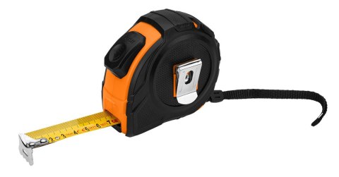 MIARA ZWIJANA STALOWA 7,5 M x 25 MM, AUTO BLOKADA, DWA PRZYCISKI STO P MIARA ZWIJANA STALOWA 7,5 M x 25 MM, AUTO BLOKADA, DWA PRZYCISKI STO P