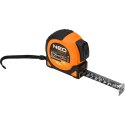MIARA ZWIJANA STALOWA SU PER BLACK 10 M x 25 MM, AUTO BLOKADA, DWA  PRZYCISKI STO P, MAGNES