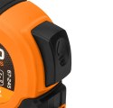 MIARA ZWIJANA STALOWA SU PER BLACK 10 M x 25 MM, AUTO BLOKADA, DWA  PRZYCISKI STO P, MAGNES