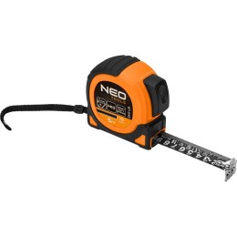 MIARA ZWIJANA STALOWA SU PER BLACK 5 M x 19 MM, AUTO BLOKADA, DWA  PRZYCISKI STO P, MAGNES