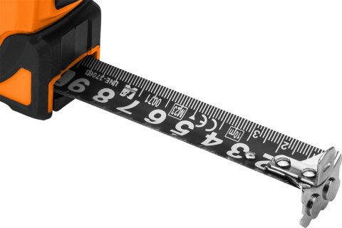 MIARA ZWIJANA STALOWA SU PER BLACK 5 M x 25 MM, AUTO BLOKADA, DWA PRZYCISKI STO P, MAGNES MIARA ZWIJANA STALOWA SU PER BLACK 5 M x 25 MM, AUTO BLOKADA, DWA PRZYCISKI STO P, MAGNES