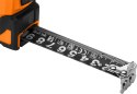 MIARA ZWIJANA STALOWA SU PER BLACK 7,5 M x 25 MM, AUTO BLOKADA, DWA  PRZYCISKI STO P, MAGNES